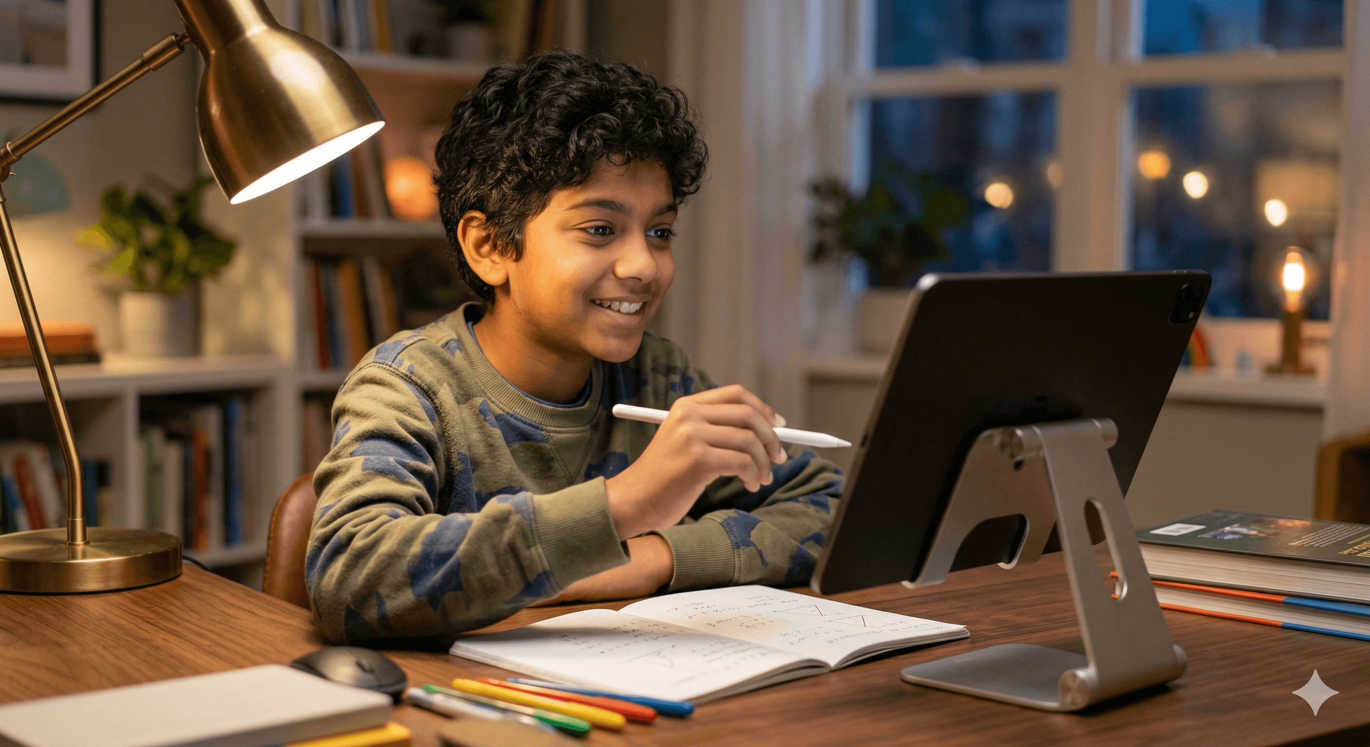 Upper primary child in 1:1 Worlderly online session